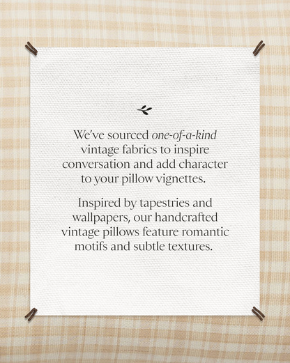 Fodera per cuscino a quadri rosa chiaro e bianco vintage